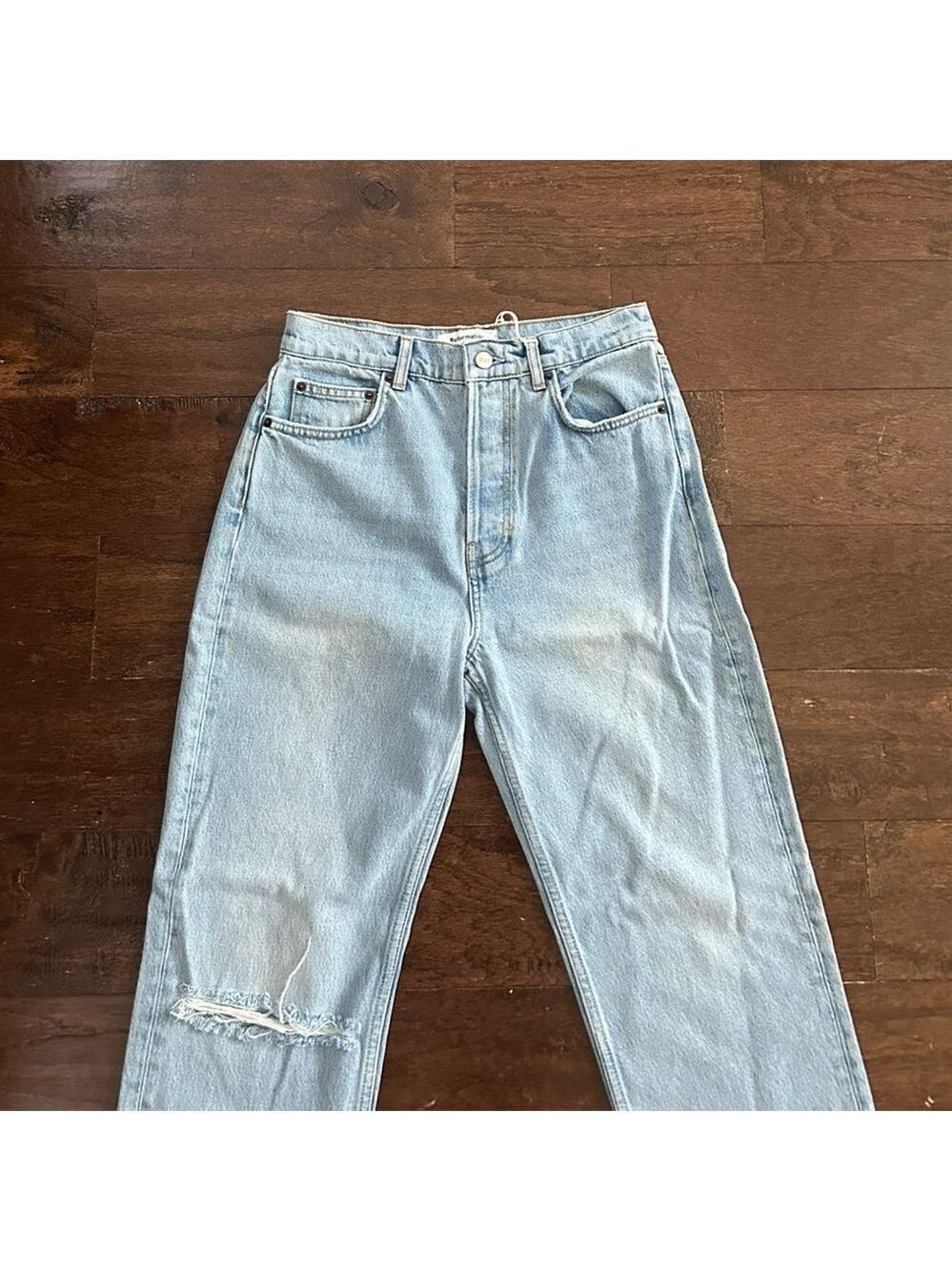 Reformation Cynthia High Rise Straight Leg distressed jeans -size 27-NWT - Picture 6 of 11